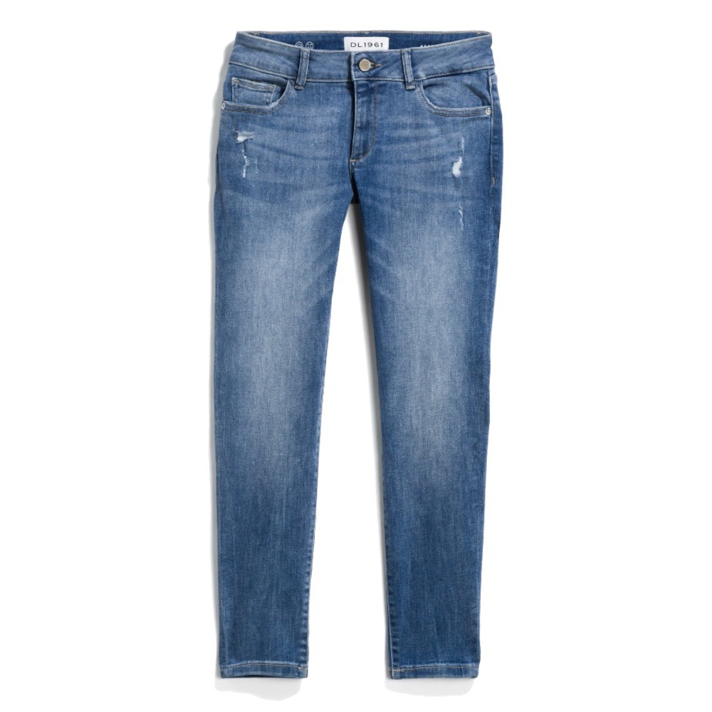 DL1961 Camila Distressed Skinny Jeans Size 28 Petite